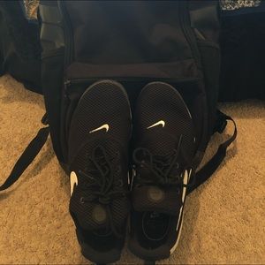 Black and white nike training  shoes
